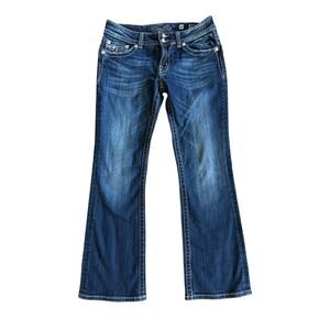 Women’s Miss Me Dark Wash Bling Boot Cut Jeans Size 30 JP5002